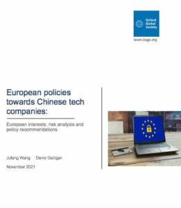 OXGS policy report: European policies towards Chinese tech companies